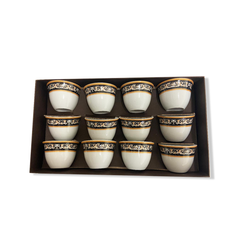 12 PC Classy Gold Tea Cup Set Without Handle