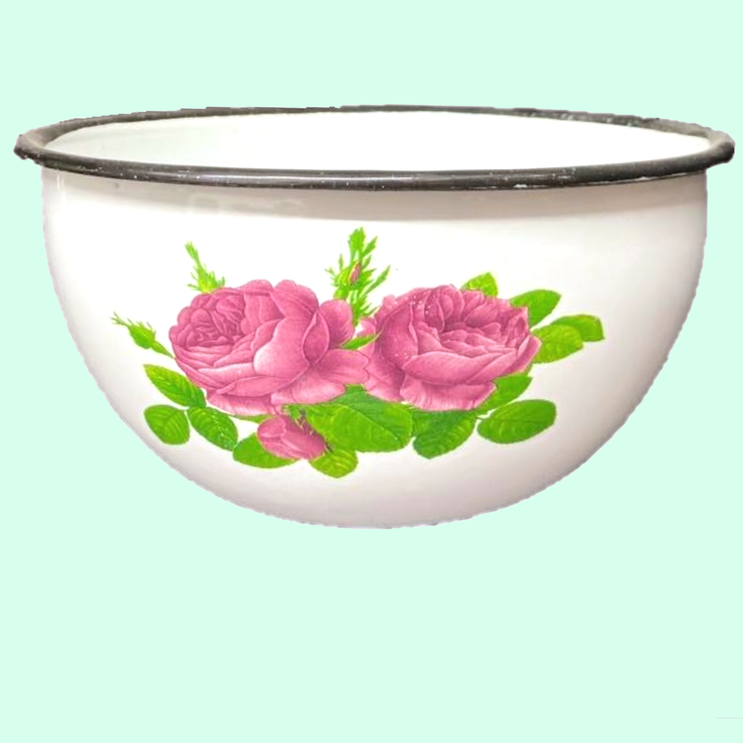 18cm Flower Soup Bowl Enamel