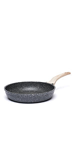 10 PC Gray Die Casting Marble Casserole & Fry Pan Set