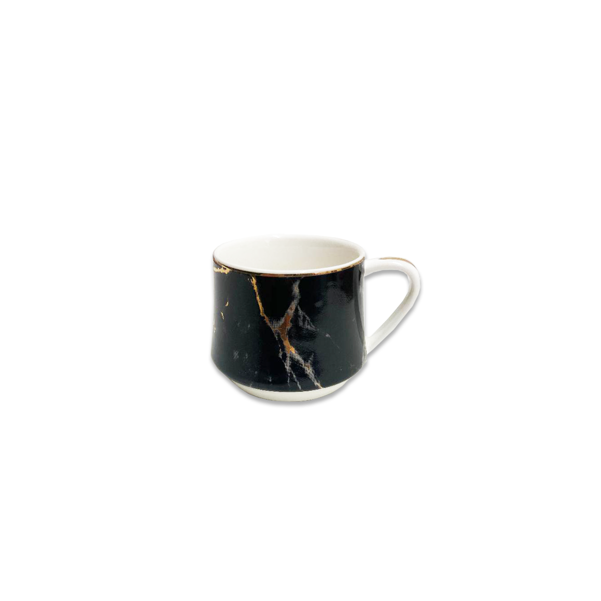 12 PC Black & Gold Turkish Coffee Cup Set