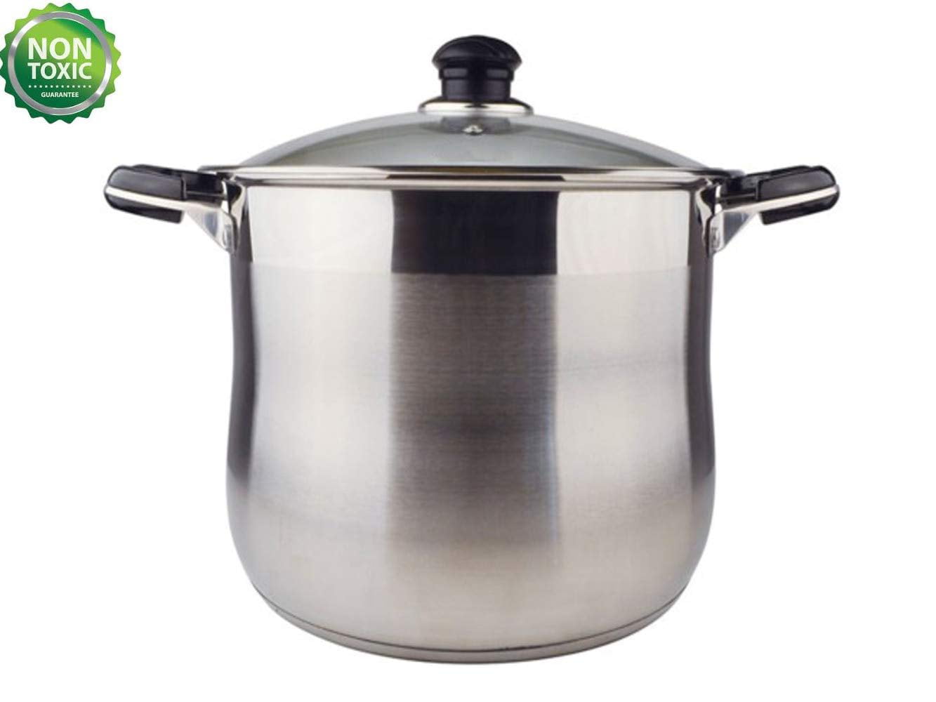 16 QT Stainless Steel 18/10 Induction Stock Pot (Free Gift 1 Knife Set)