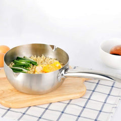 18cm Non-Stick Flat Bottom Saucepan With 2 Spouts (1 PC)