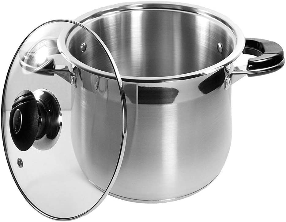 16 QT Stainless Steel 18/10 Induction Stock Pot (Free Gift 1 Knife Set)