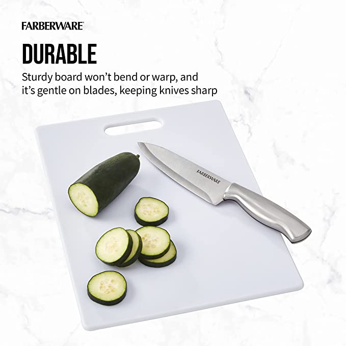 12" x 18" PE Cutting Board & 8" Chef Knife