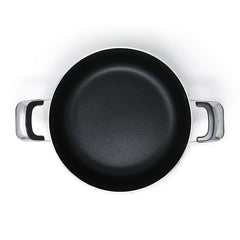 16" Low Pot Non Stick Heavy Gauge With Glass Lid