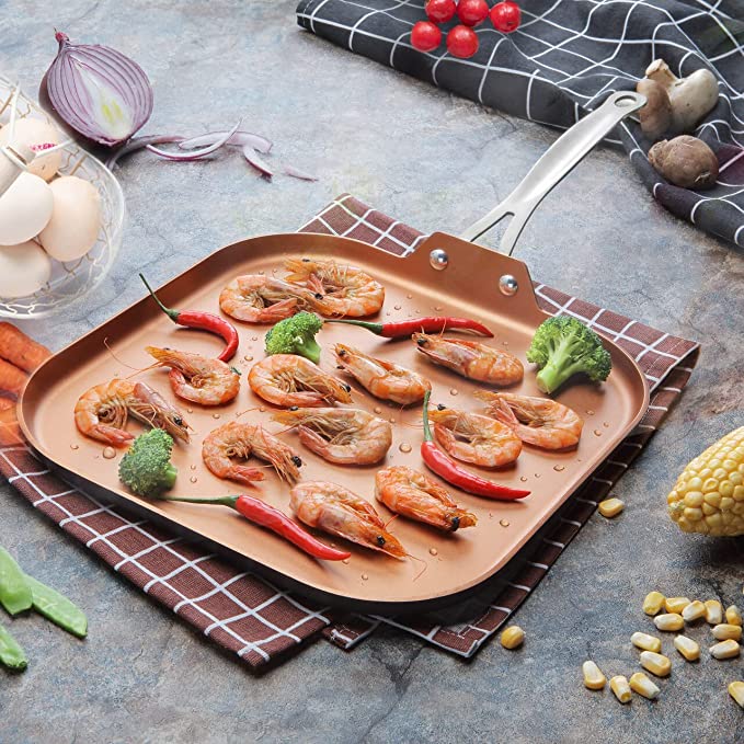 11" Square Copper Pan