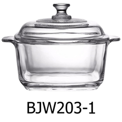 10" Clear Glass Casserole with Lid