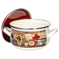 10 PC Retro Style Enamel Stock Pot