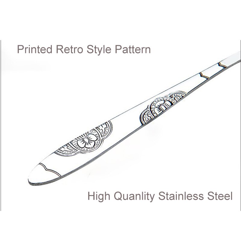 12 PC Wavy Cloud Design Stainless Steel Silver Dinner Knife