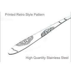 12 PC Wavy Cloud Design Stainless Steel Silver Dinner Knife