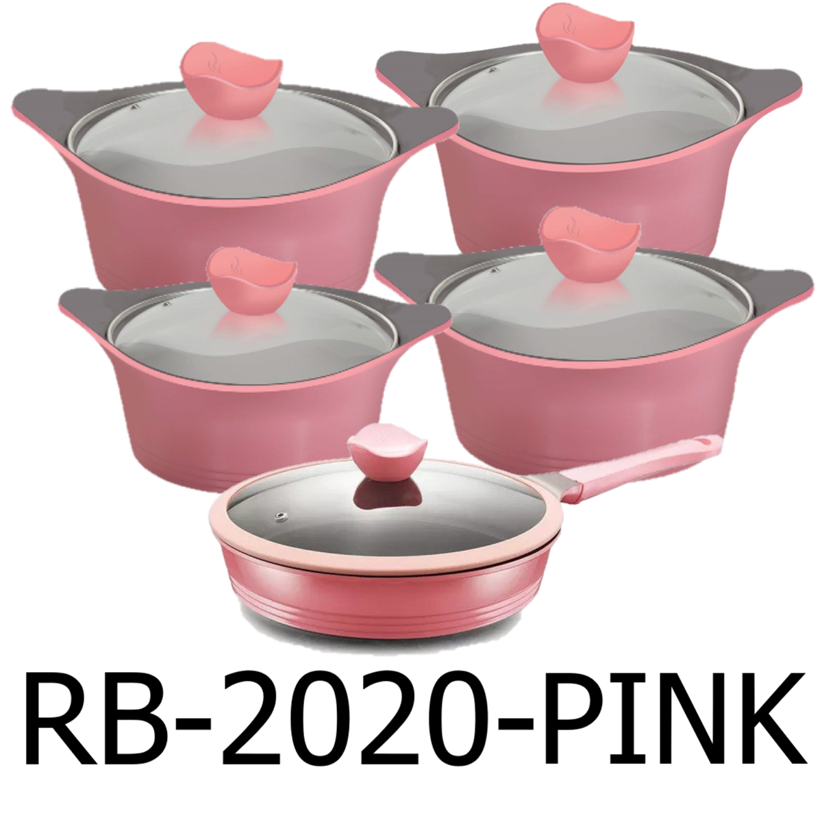 10 PC Beige Ceramic Casserole Cookware Set