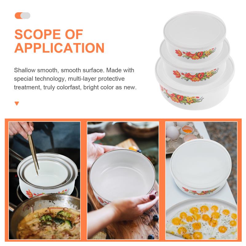 10 PC Belly Body Enamel Bowl Set