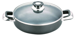 10" Low Pot Non Stick Heavy Gauge With Glass Lid