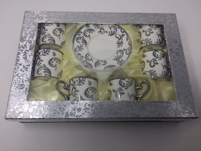 12 PC Classic Coffee/Tea & Espresso Cups & Saucers