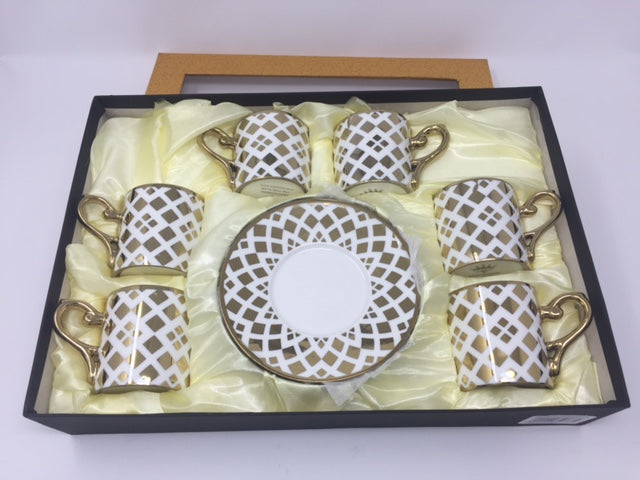 12 PC Classic Coffee/ Tea/ Espresso Cups & Saucers